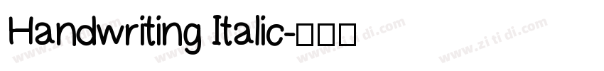 Handwriting Italic字体转换